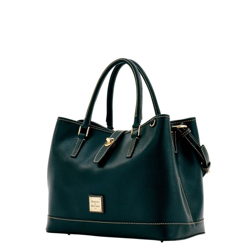 Dooney & Bourke Saffiano Perry Satchel - Black Black - Picture 2 of 4